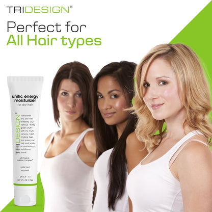 TRIDESIGN Unific Energy Leave-In Conditioner for Curly Hair – Anti-Frizz Serum, Deep Hydration (6 oz)