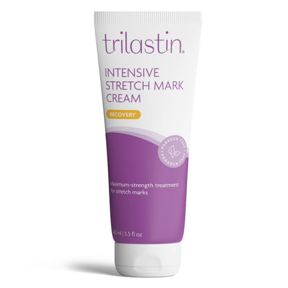 TriLASTIN Stretch Mark Cream — Collagen-Boosting Maternity Lotion (5.5 oz, Unscented, Paraben-Free)