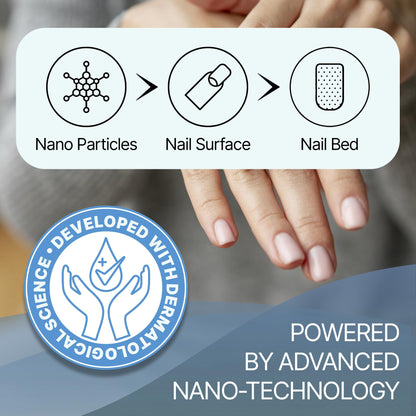 Triple Clear HF Nano Nail Strengthener Oil - Plant-Based Nail Therapy for Damaged Nails (0.5 fl oz)