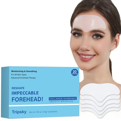 Tripsky Forehead Wrinkle Patches – Collagen Jelly Patches 20pcs