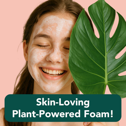 Tropiculture Clean Foaming Face Wash for Teens, Tweens & Kids | Bright Berry Hydrating Facial Cleanser