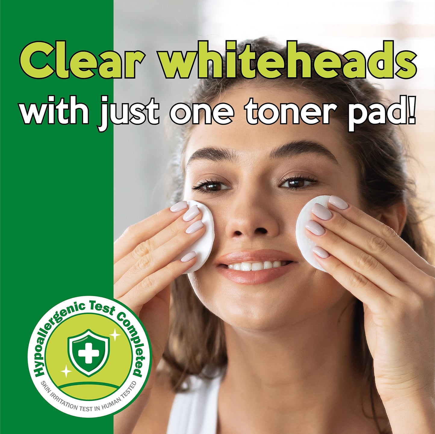 Troubless Clear Toner Pad for Face | Gentle Peeling & Soothing Tea Tree, 60 Pads