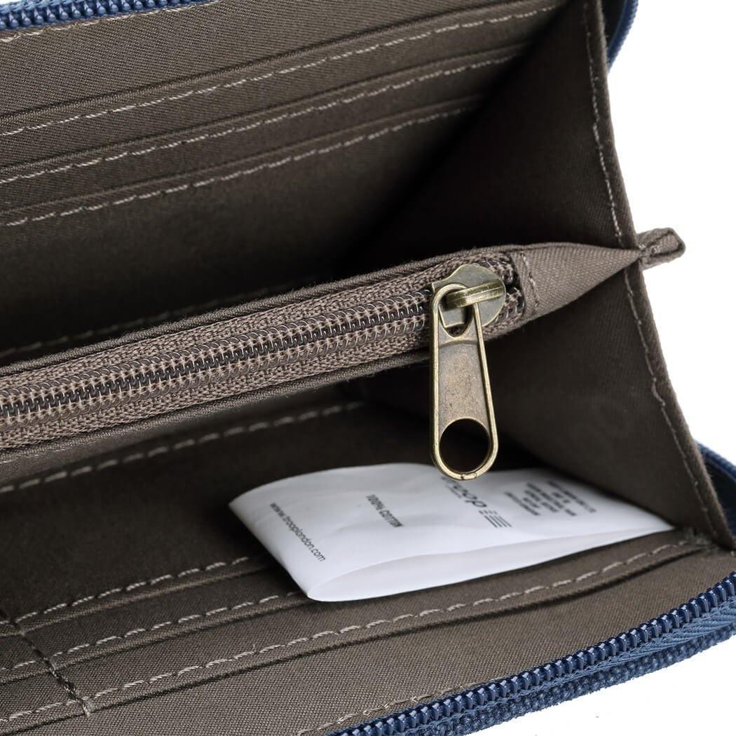 TRP0501 Troop London Accessories Canvas Zip Around Wallet Purse