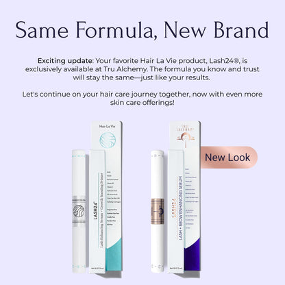 Tru Alchemy Lash24 – Lash & Brow Serum, Dual AM/PM Primer, 2-Month Supply