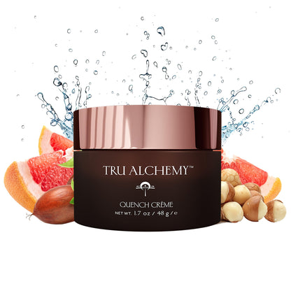 Tru Alchemy Quench Crème Daily Facial Moisturizer | Hyaluronic Acid, Vitamin C & Bakuchiol | Firming Hydration 1.7 oz