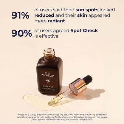 Tru Alchemy Spot Check Dark Spot Remover Serum – Niacinamide & Hyaluronic Acid (1 oz)