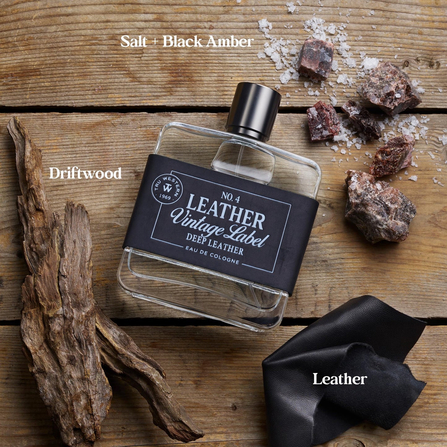 Tru Fragrance Beauty No. 4 Leather - Deep Leather with Vintage Label
