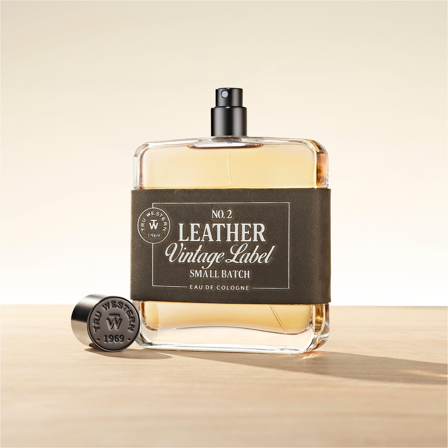 Leather No. 2 by Tru Western — Small Batch Men’s Cologne, 3.4 fl oz, Sage, Suede & White Woods