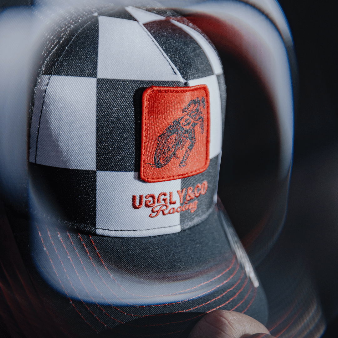 Chequered Flattrack Cap