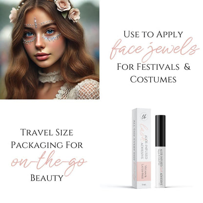 True Beauty Lashes Gentle Formula Lash Glue – 24-Hour Hold, Aloe, Dries Clear