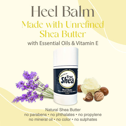 True Shea All-Natural Heel Balm for Cracked Heels & Dry Feet – 2.5 oz