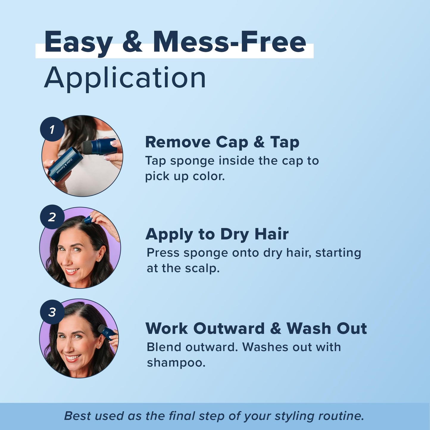 TRUHAIR Jumbo Color & Conceal – Waterproof Root Touch Up for Gray Hair Coverage