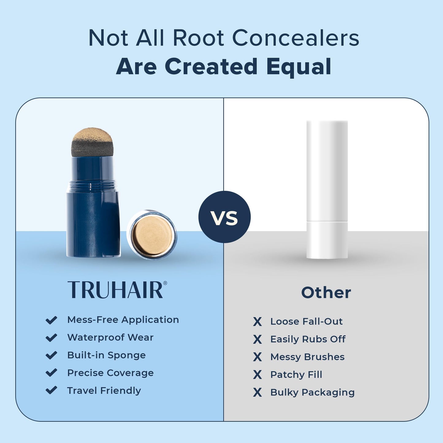 TRUHAIR Jumbo Color & Conceal – Waterproof Root Touch Up for Gray Hair Coverage