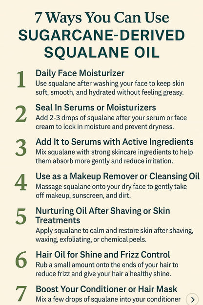 TruReliv Naturals 100% Pure Squalane Oil – Plant-Derived Hydration for All Skin Types