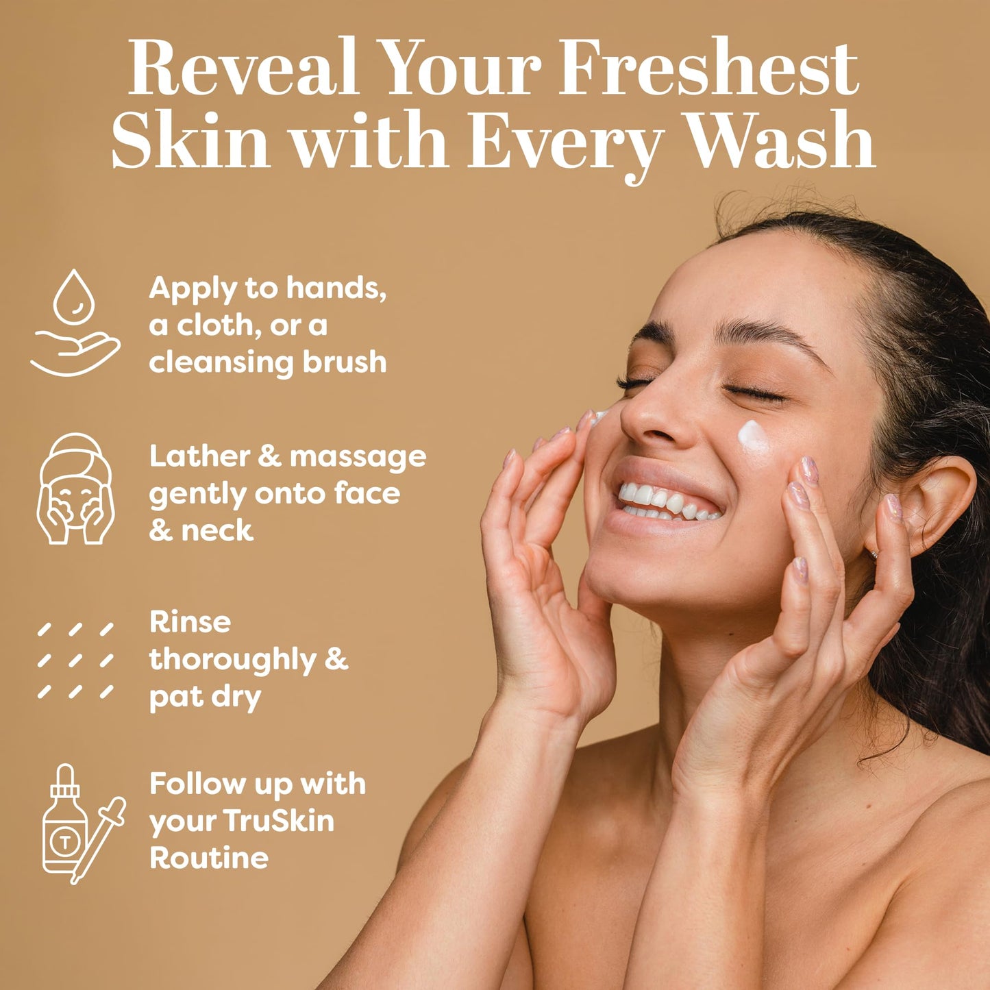 TruSkin Soothing Cleansing Milk – Gentle Makeup Remover for Sensitive Skin | Hydrating Oat & Rice Milk, Hyaluronic Acid
