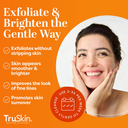 TruSkin Vitamin C Gentle Face Scrub – Brightening Exfoliator for All Skin Types | 4 Fl Oz