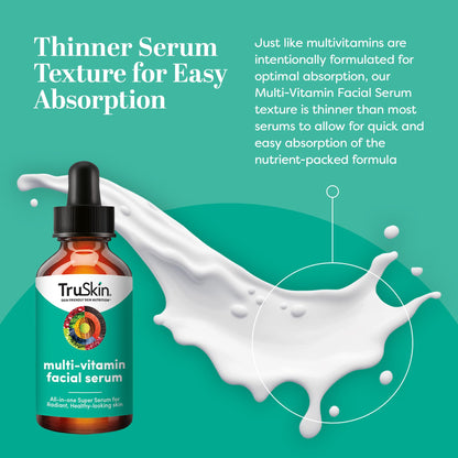 TruSkin Facial Serum with 11 Plant-Derived Vitamins & Minerals – Radiant, Healthy-Looking Skin | 1 fl oz