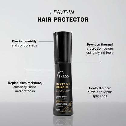 TRUSS Instant Repair Hair Serum – Leave-In Split End Sealer, Humidity Blocker & Thermal Protection