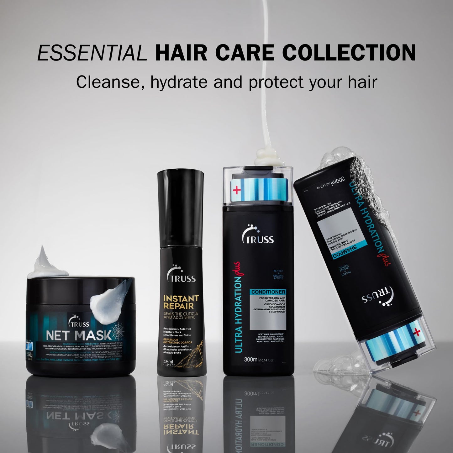TRUSS Instant Repair Hair Serum – Leave-In Split End Sealer, Humidity Blocker & Thermal Protection