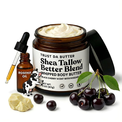 Trust Da Butter Whipped Beef Tallow & Shea Butter with Rosehip Oil – 3 Oz – USA Made