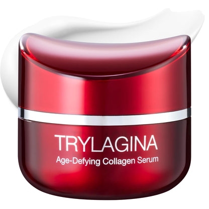 Trylagina 12X Age-Defying Collagen Serum — Anti-Aging Night Cream for Women, Hydration & Brightening (1.05 oz)
