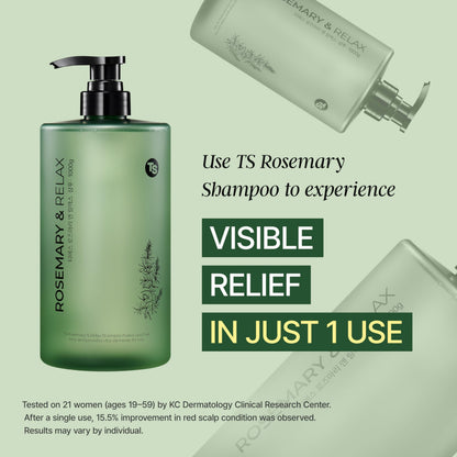TS Rosemary & Relax Shampoo (1000g) – Hydrating & Calming, Sulfate-Free