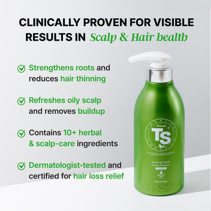 TS SHAMPOO Premium Biotin Shampoo for Hair Support – 10.14 oz / 300 g (Korean formula)