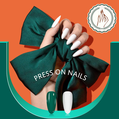 TsMADDTs Press On Nails Almond – 24 Colors, 720 pcs Kit with Glue, Tabs, Stickers & Tweezers
