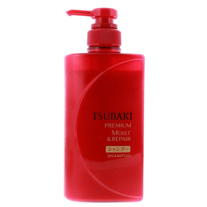Tsubaki Premium Moist Shampoo 490ml – Daily Repair & Deep Hydration for Damaged Hair