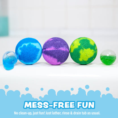 Tub Works Super Goo Bath Slime Bombs (6-Pack) – Surprise Inside, Nontoxic Kids Bath Toys