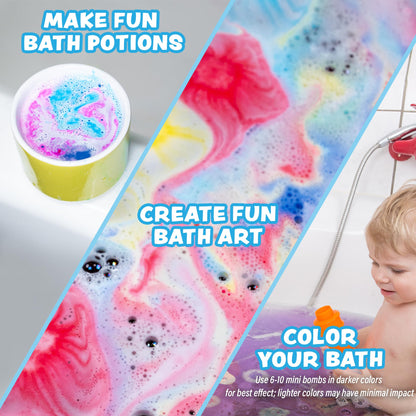 Tub Works Lil' Bursts Mini Bath Bombs for Kids – 90 Count, Gumdrop, Non-Toxic Foam & Color