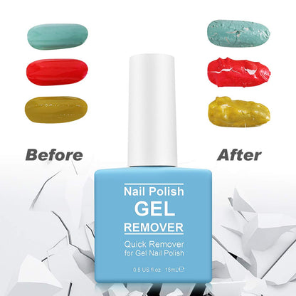 Tudiqe 2 Pack Gel Nail Polish Remover – Quick 2-5 Min Soak-Off (No Foil) Includes Cuticle Pusher & Scraper