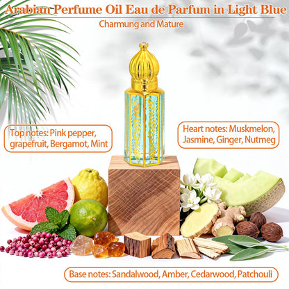 Tuteshow 3-Pack Arabian Perfume for Women – Oil Roll-On Set (0.4 fl oz each)