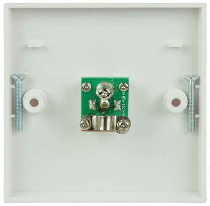 AV:Link Single Plastic TV Aerial Coaxial Wall Plate White