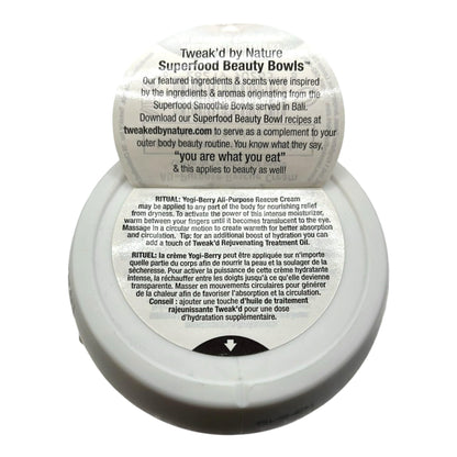 Tweak'd by Nature Yogi-Berry All-Purpose Face & Body Cream, 5.25 oz