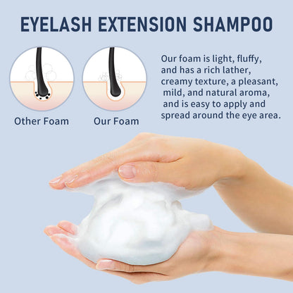 TWILASH BY DLY 600ml Lash Shampoo Bulk – Gentle Eyelash Cleanser for Extensions (Blueberry)
