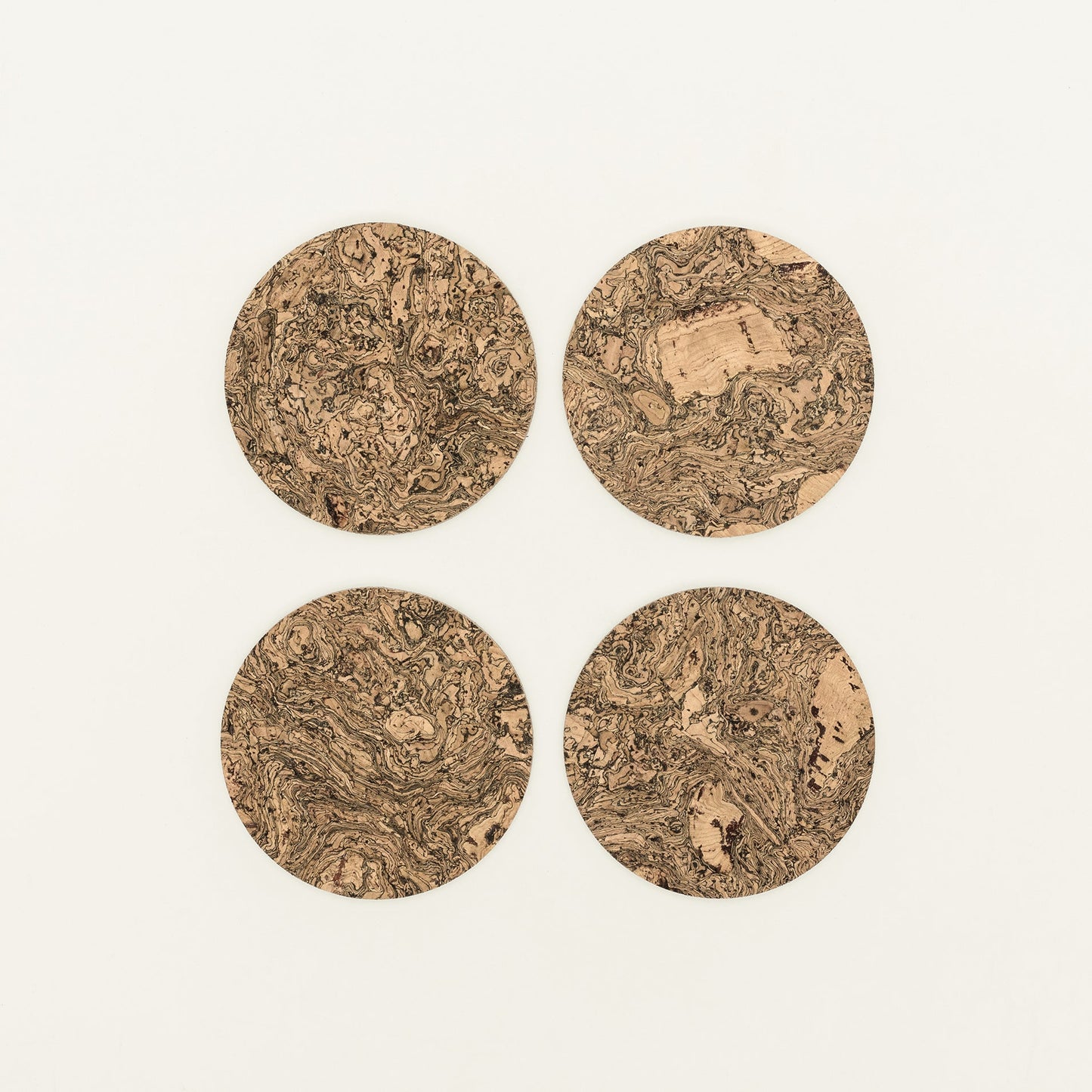 Cork Coasters | Twist Black | Round