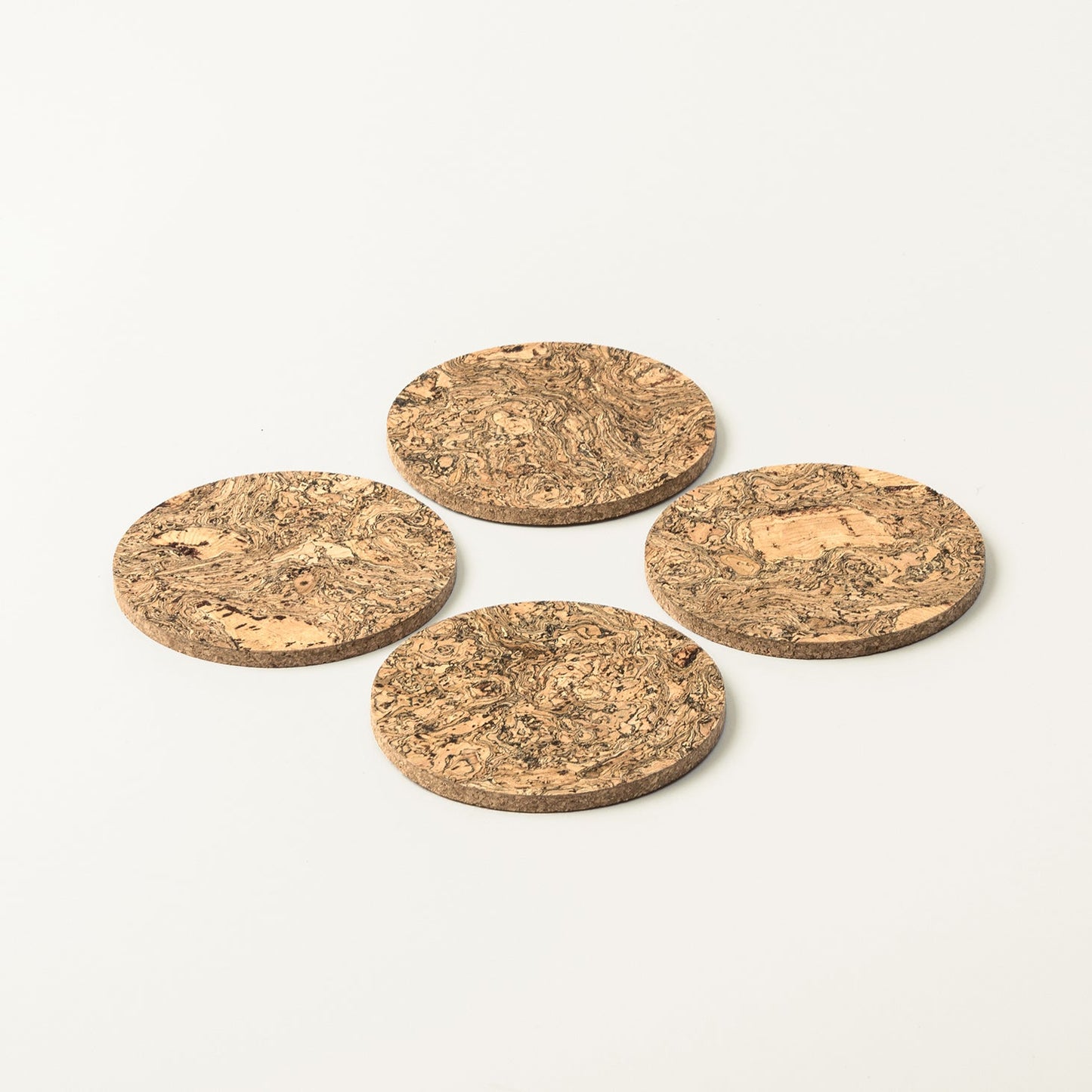 Cork Coasters | Twist Black | Round