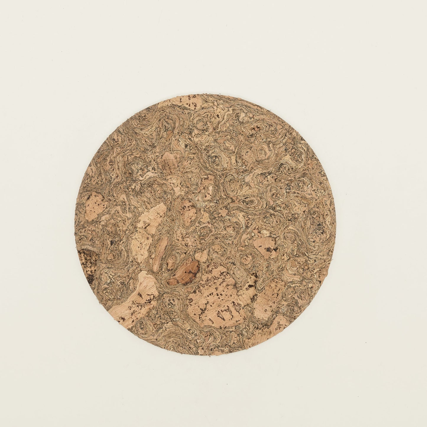 Set of 4 Cork Placemats | Twist Black | Round