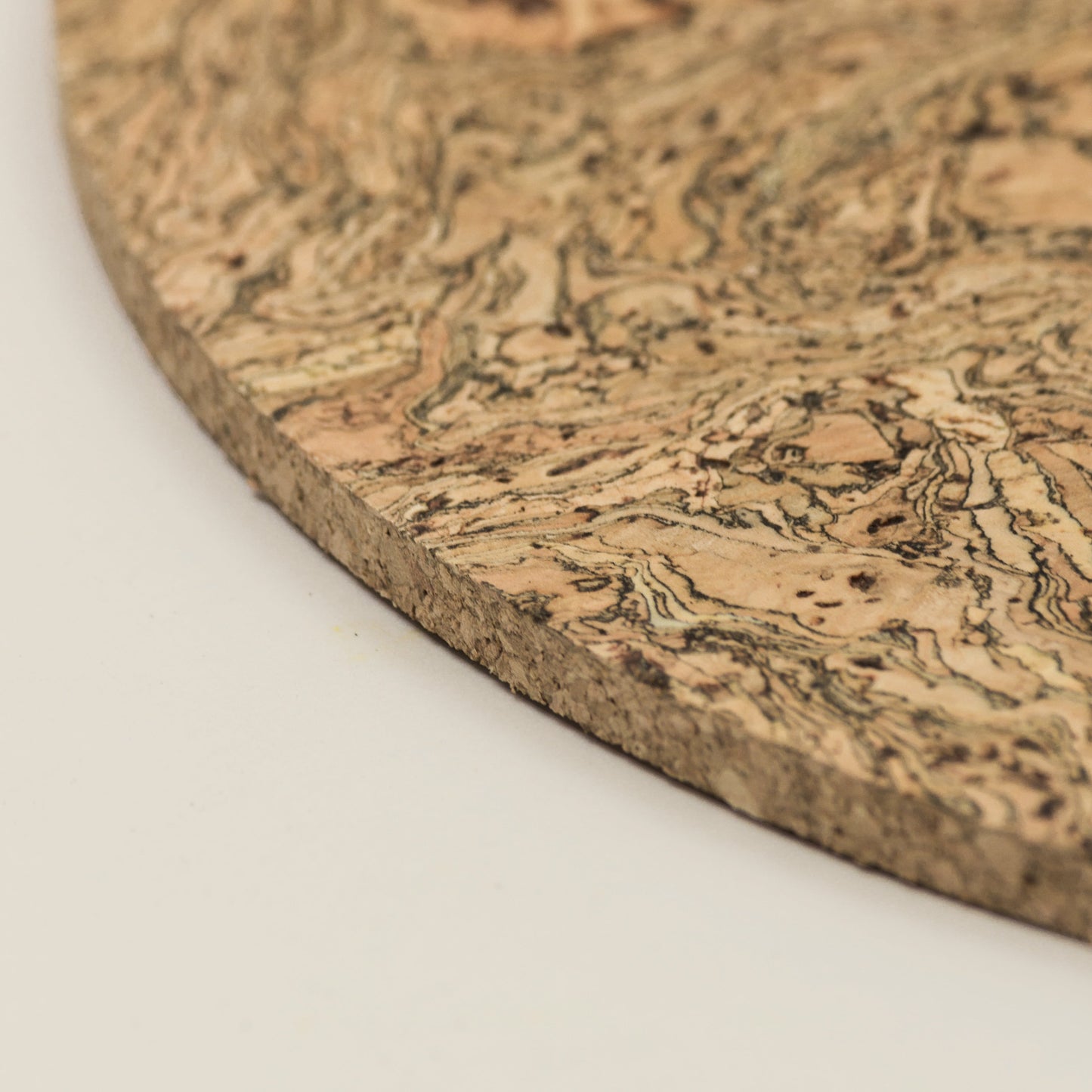 Cork Placemats | Twist Black | Round