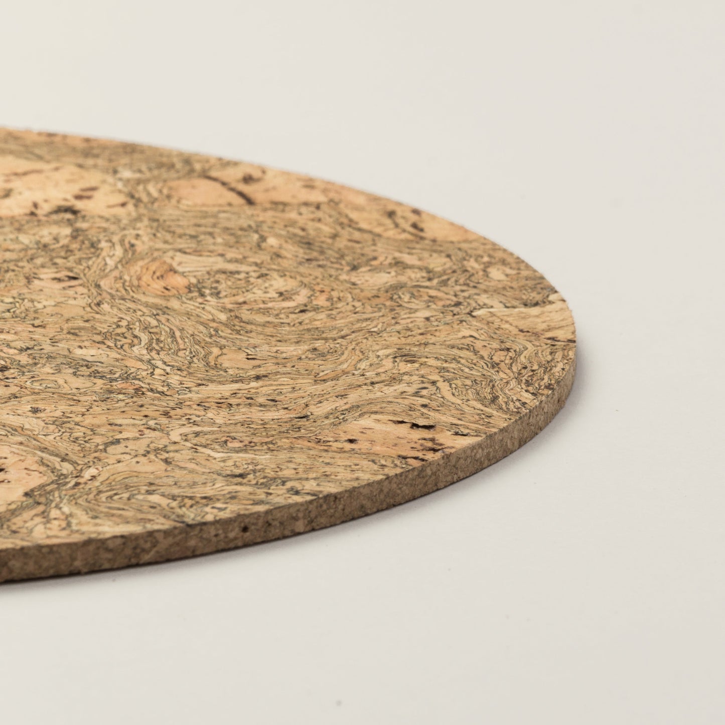 Set of 6 Cork Placemats | Twist Black | Round