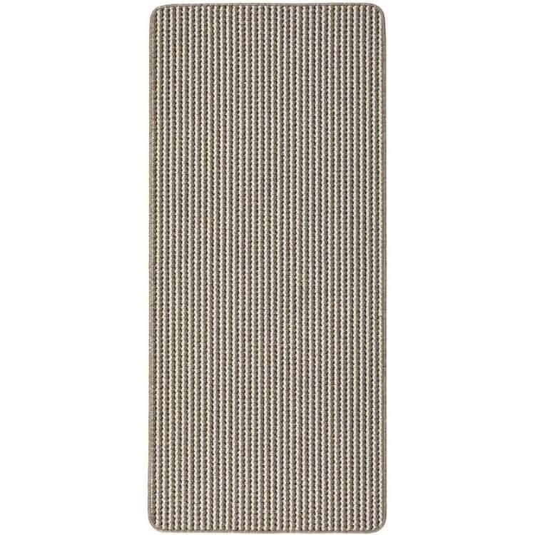 Twist Stripe Washable Mat and Runner Beige