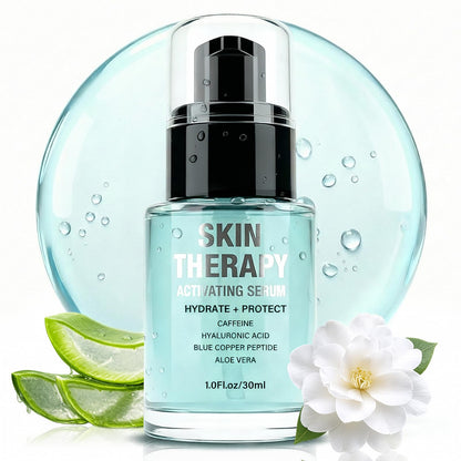 TWMKLP Red Light Therapy Activation Serum – Hydrating Anti-Aging Formula for Face & Neck | Blue Tansy, Hyaluronic Acid & Aloe Vera | 1 oz