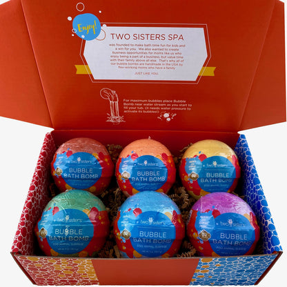 Two Sisters Zoo Animal Bath Bombs – 6 Pack with Surprise Toys, USA Made, Large Bubble Bath