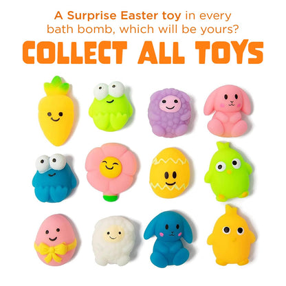 Two Sisters Easter Bath Bombs for Kids – 6 Pack with Surprise Toys Inside (Made in USA)