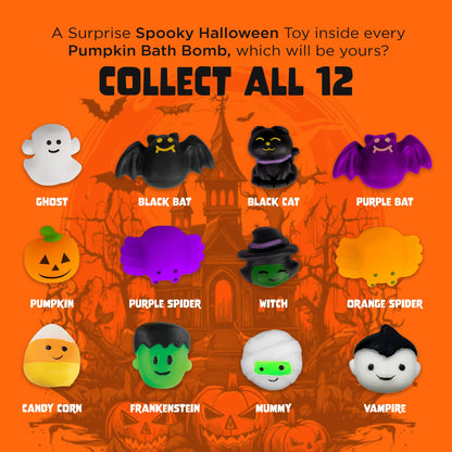 Two Sisters Halloween Bath Bombs 6-Pack with Surprise Toys Inside – Made in USA