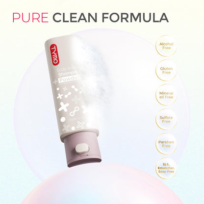 TYMO Waterless Clarifying Shampoo Powder — All Hair Types, Sulfate Free, Argan Oil