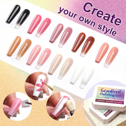 U-Shinein Gradient Painting Gel – 9-Color Ombre Gel Nail Polish Set