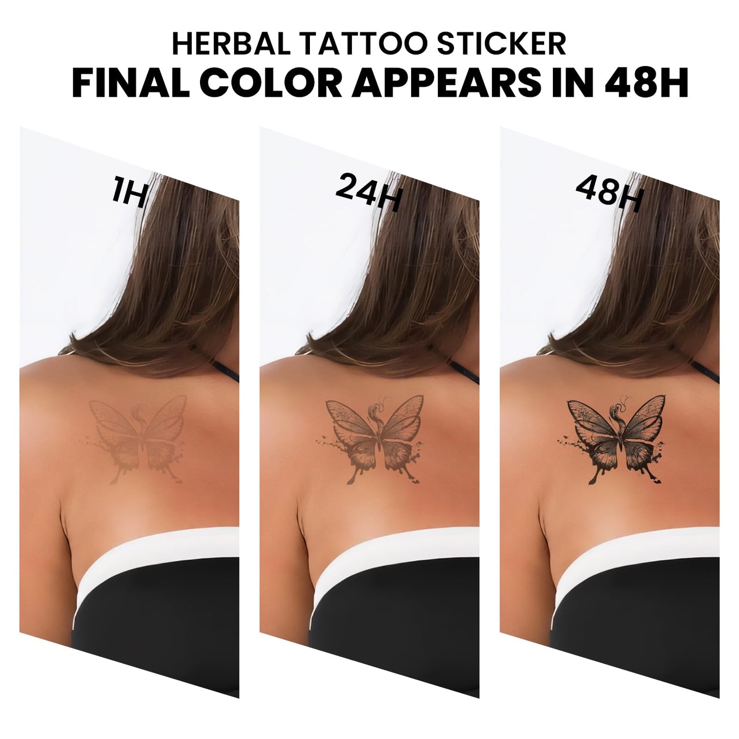 UBICA Semi Permanent Tattoos – Sun & Moon and Flower (2 Sheets) | Lasts 7-15 Days, Water-Resistant, Realistic