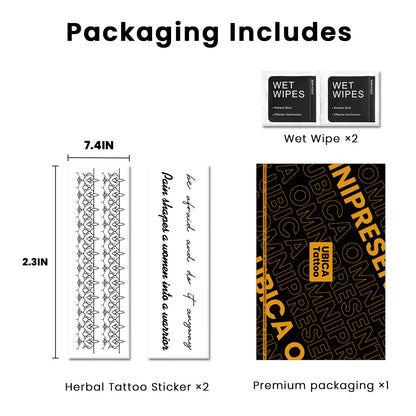 UBICA Lace Thigh Tattoos – 2 Sheets, Lasts 7–15 Days, Develops in 24h, Waterproof